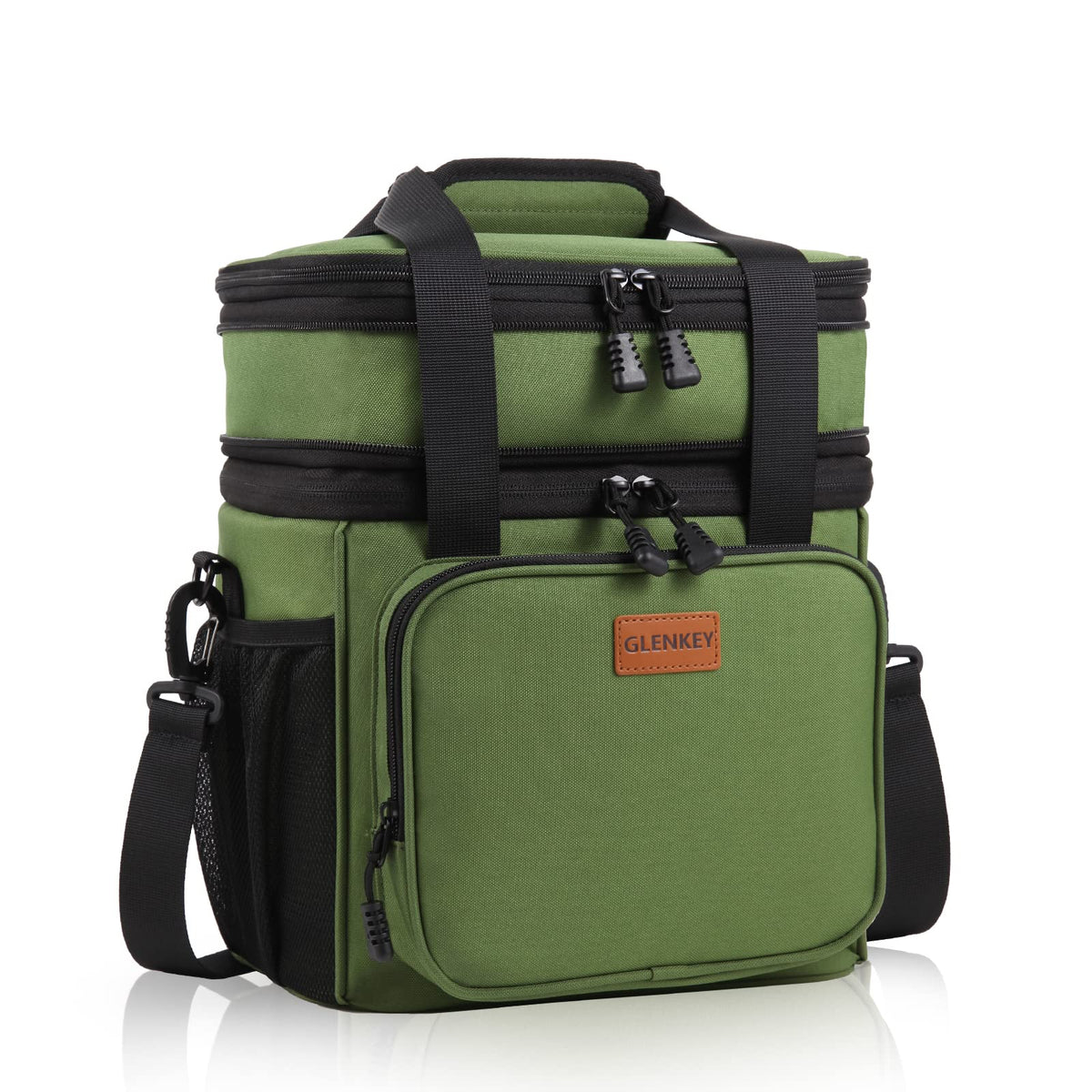 GLENKEY fiambrera expandible 16L, amplia capacidad para almuerzos y transporte cómodo.
