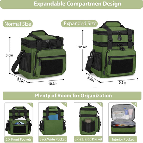 GLENKEY lonchera impermeable evita derrames y protege el contenido durante el día
