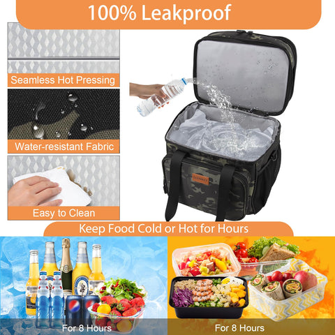 GLENKEY Lunch Box bolsillos laterales para accesorios y utensilios