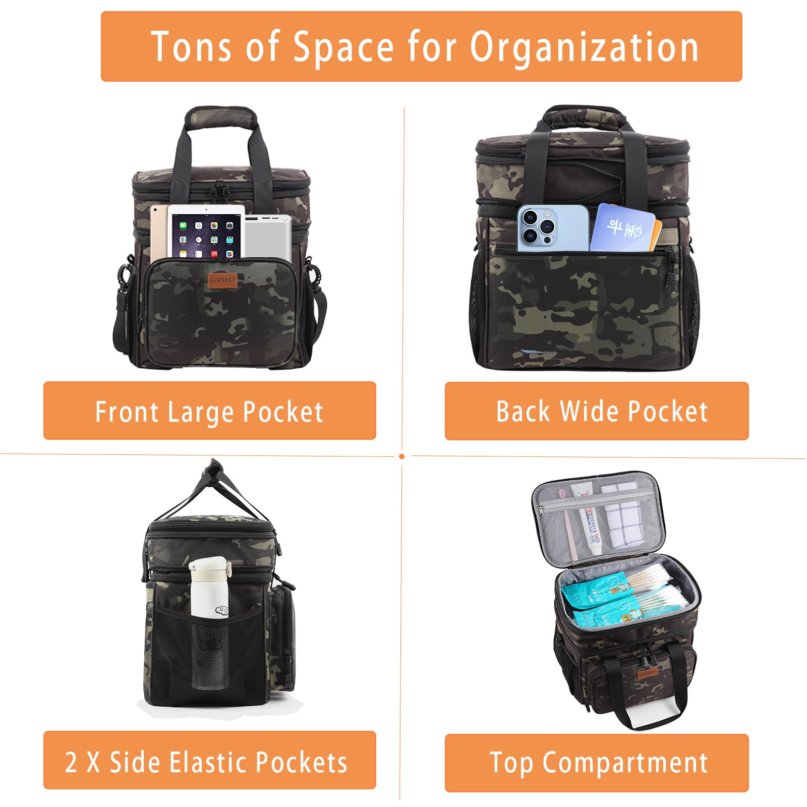 GLENKEY Lunch Box resistente al agua y a fugas para uso diario y excursiones