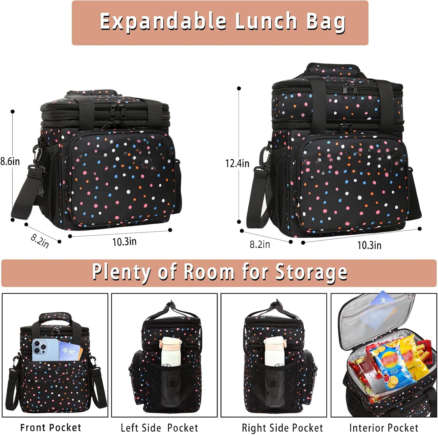 Glenkey lunchbox aislada e impermeable para proteger el contenido