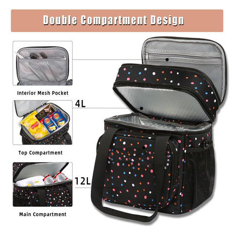 Glenkey lunchbox con compartimentos dobles para separar alimentos
