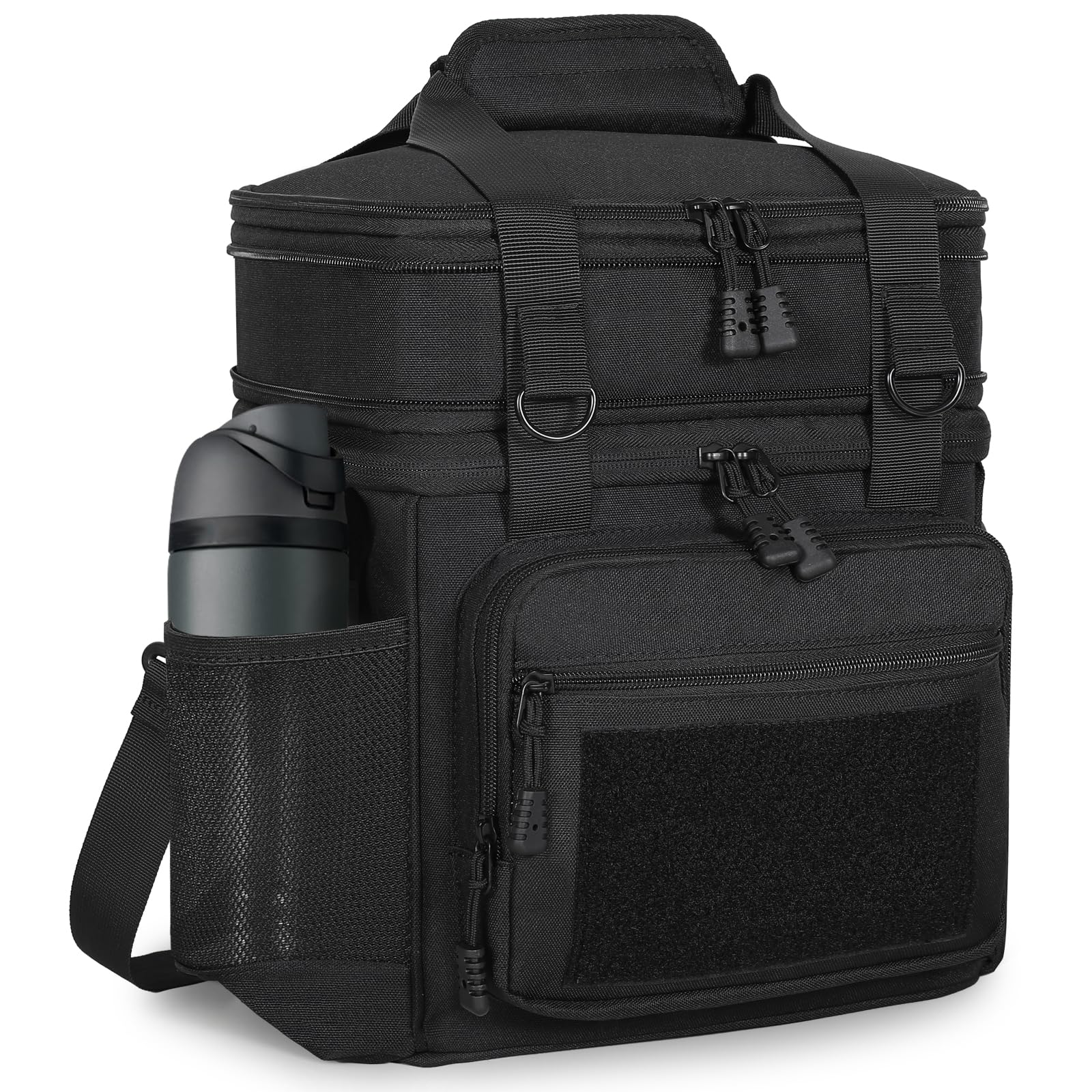 Lunchbox GLENKEY doble deck aislada, diseño estable para transporte cómodo.