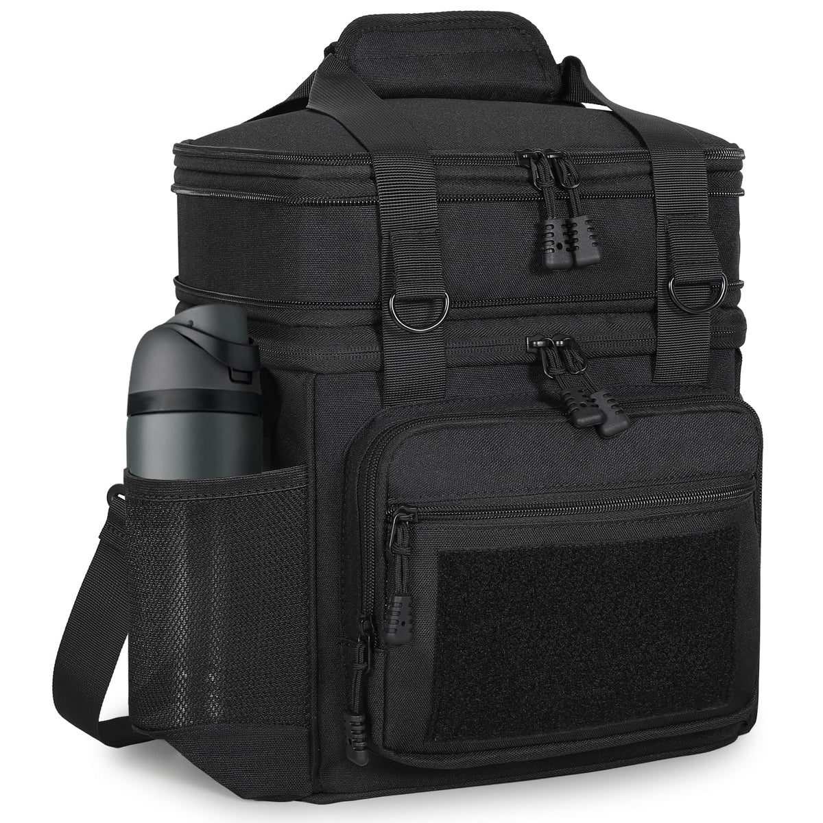 Lunchbox GLENKEY doble deck aislada, diseño estable para transporte cómodo.