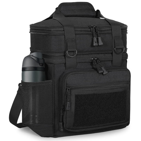 Lunchbox GLENKEY doble deck aislada, diseño estable para transporte cómodo.