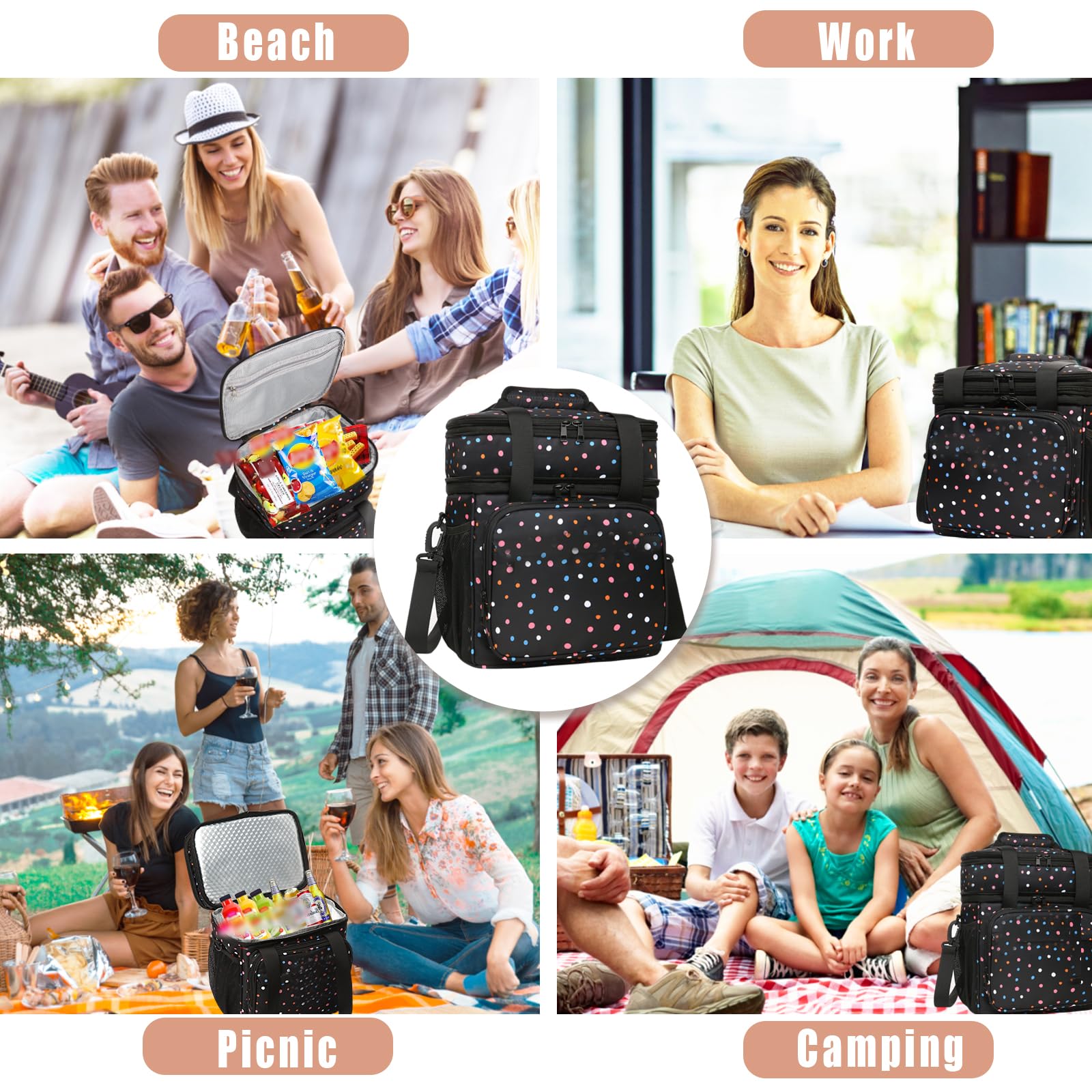 Glenkey lunchbox uso versátil para trabajo, picnic y días al aire libre