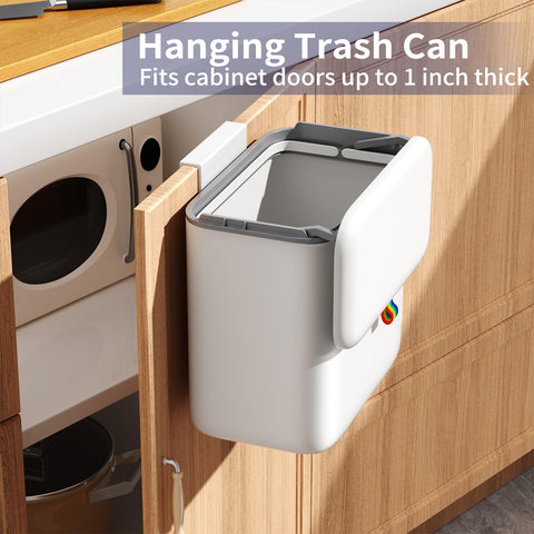 Gleynest compost bin colgante para puerta de gabinete, uso cómodo