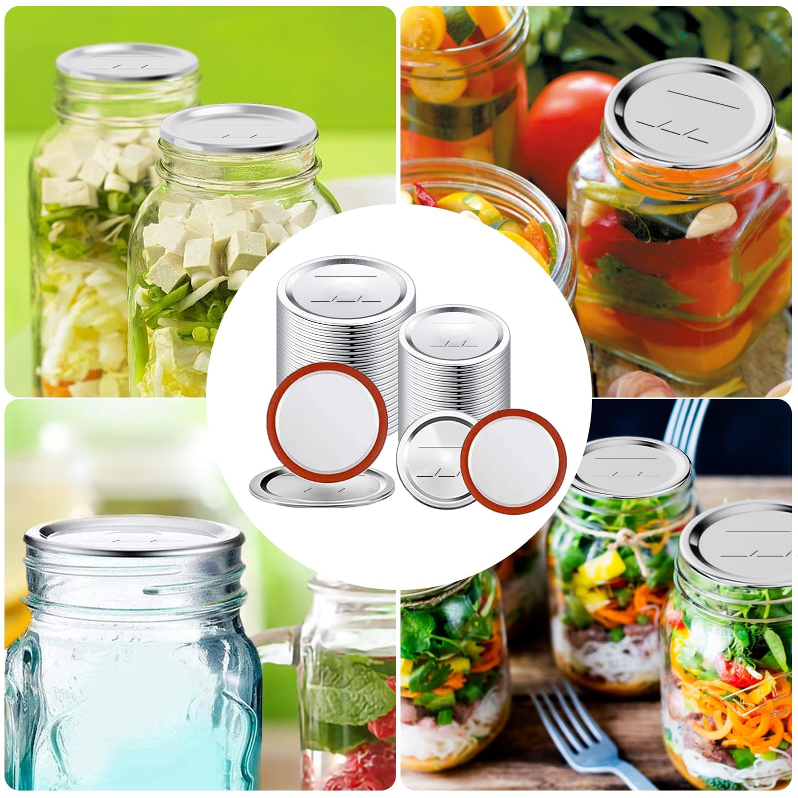 GLHFSONG tapas apilables para almacenamiento ordenado de envases.