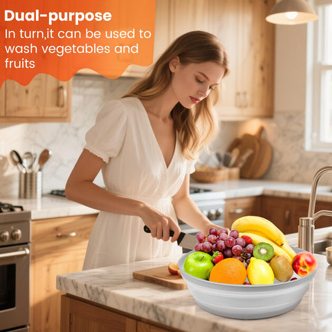 GLICPX tapa de microondas con doble funcion como colador para enjuagar frutas