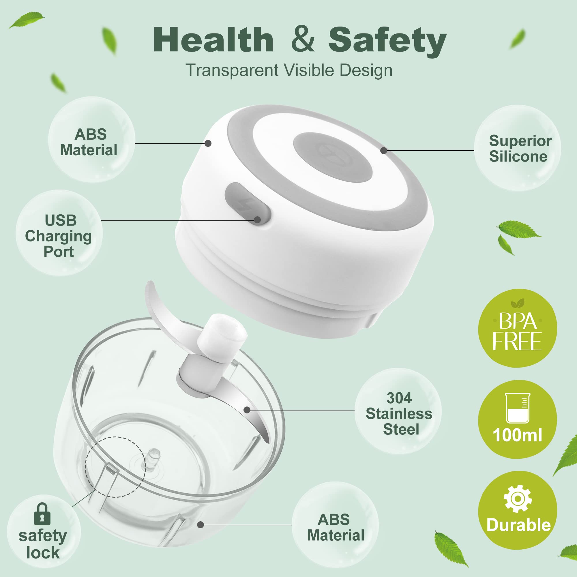 Glicrili molinillo eléctrico, capacidad de 100 ml para lotes grandes