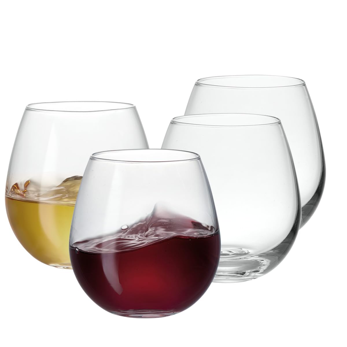 Vasos GLING sin tallo de 15 onzas: perfectos para servir vino en cenas y reuniones