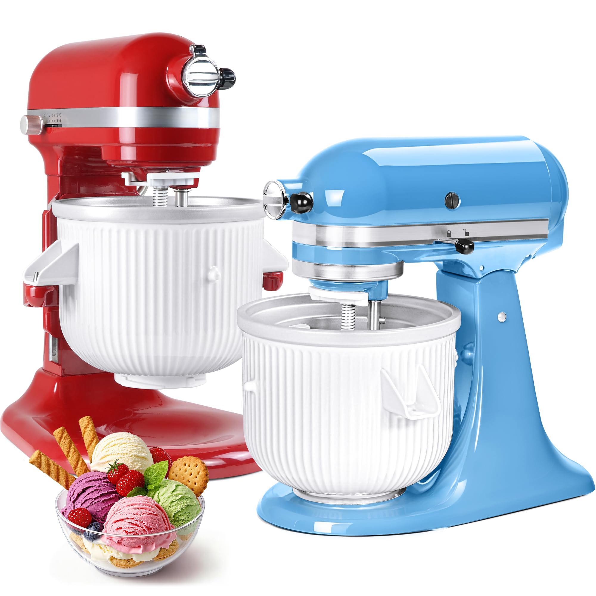 GLINK Hacedor de helado para KitchenAid, accesorio práctico para hacer helados caseros.