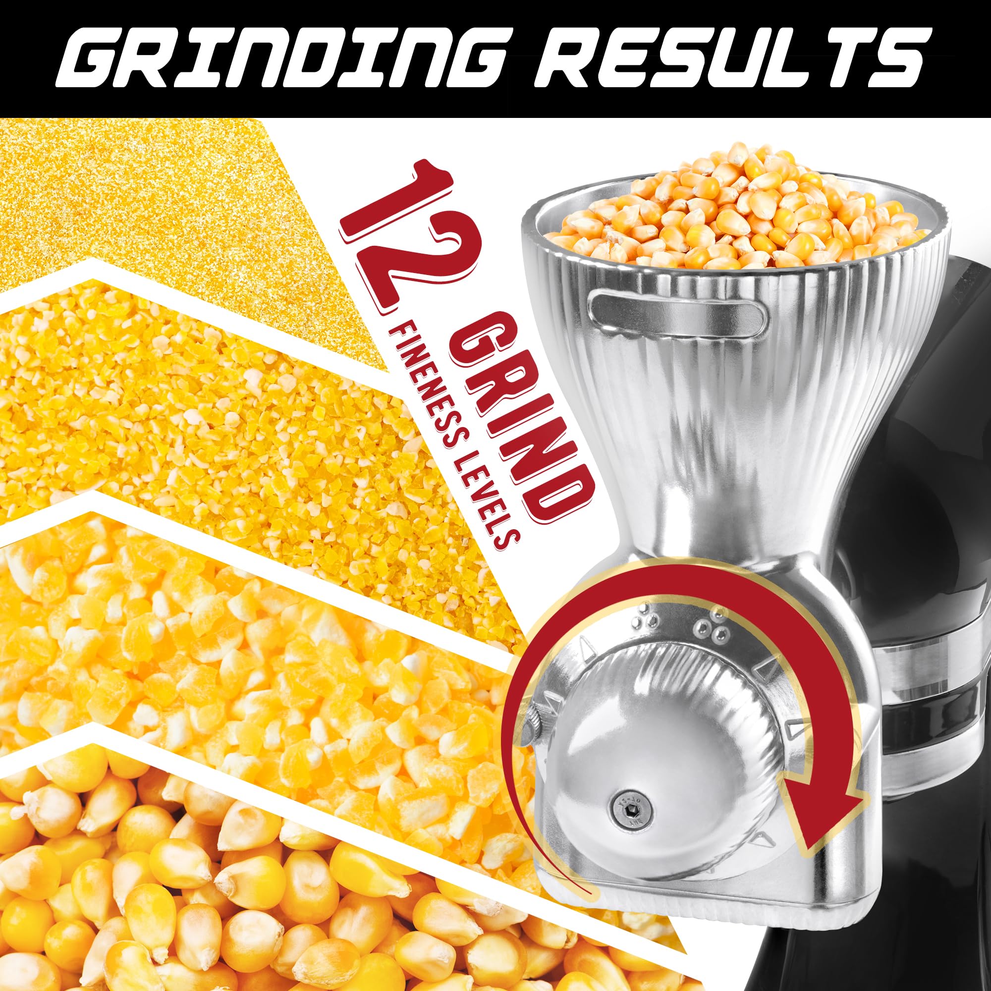 GLINK accesorio con 12 niveles de molienda para ajustar la finura según la receta.