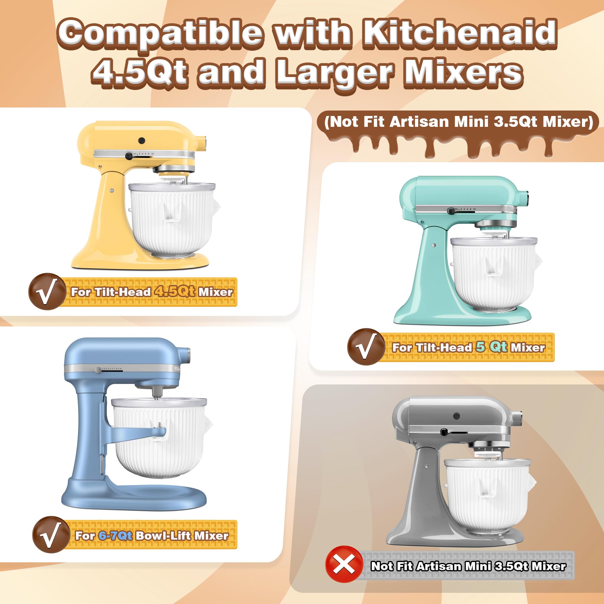 GLINK Cuenco congelador para helado, opción ideal para helados caseros.
