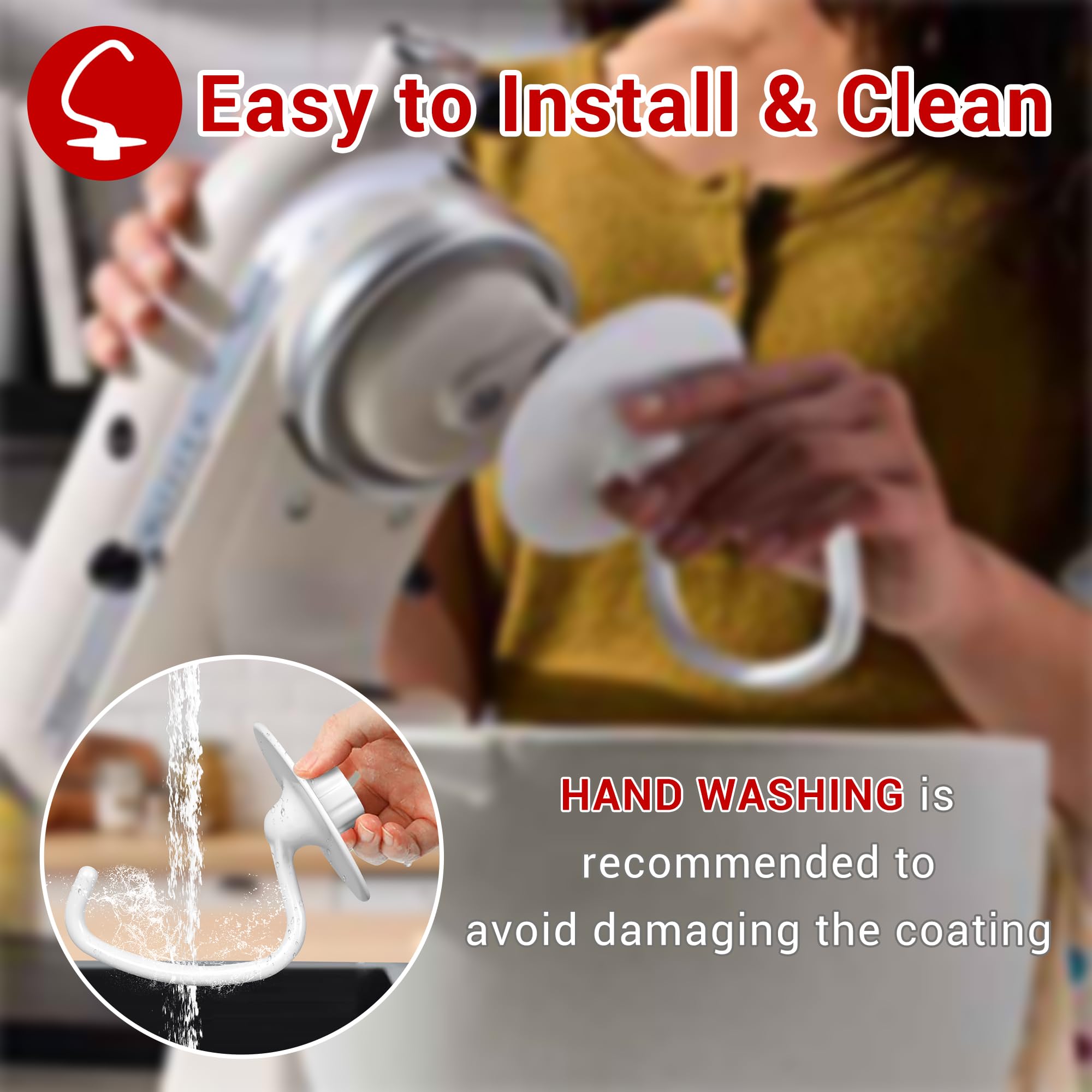 GLINK K45DH diseño cómodo reduce esfuerzo durante amasado