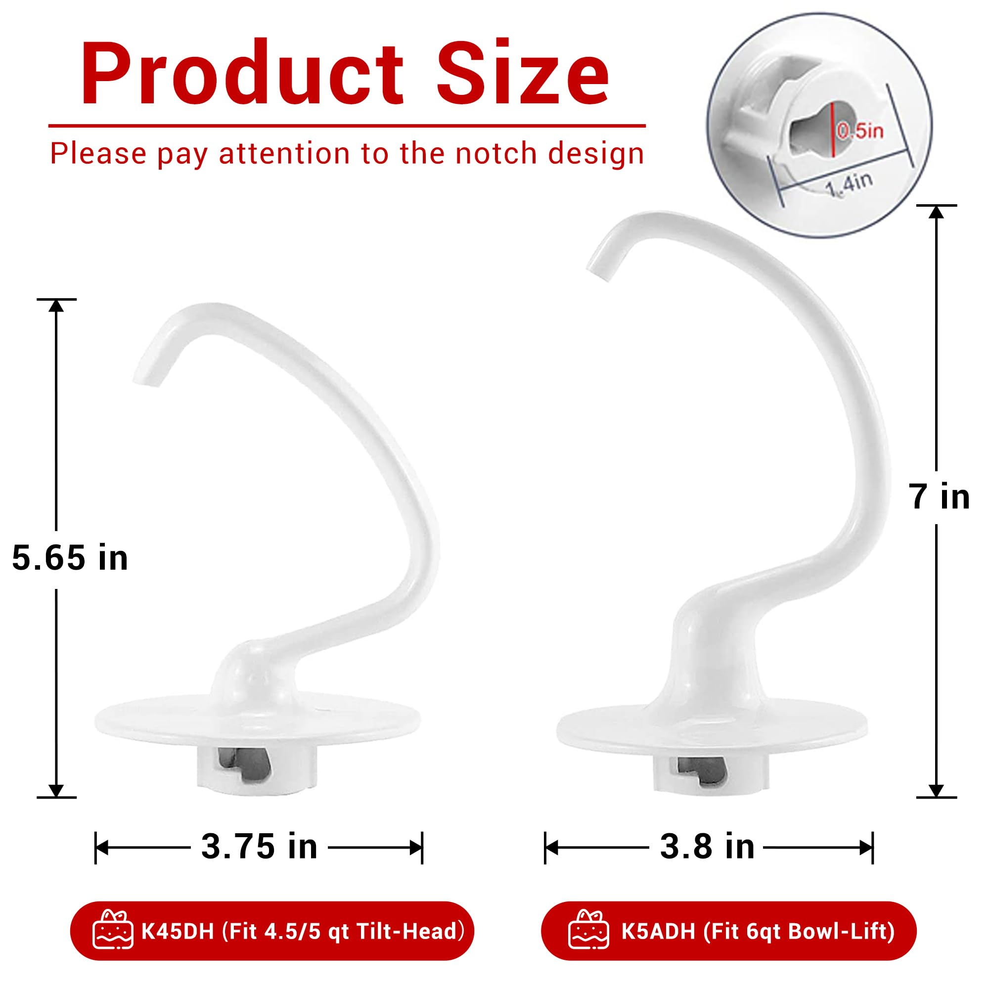 GLINK K45DH es compatible con modelos KitchenAid de 4.5/5 qt