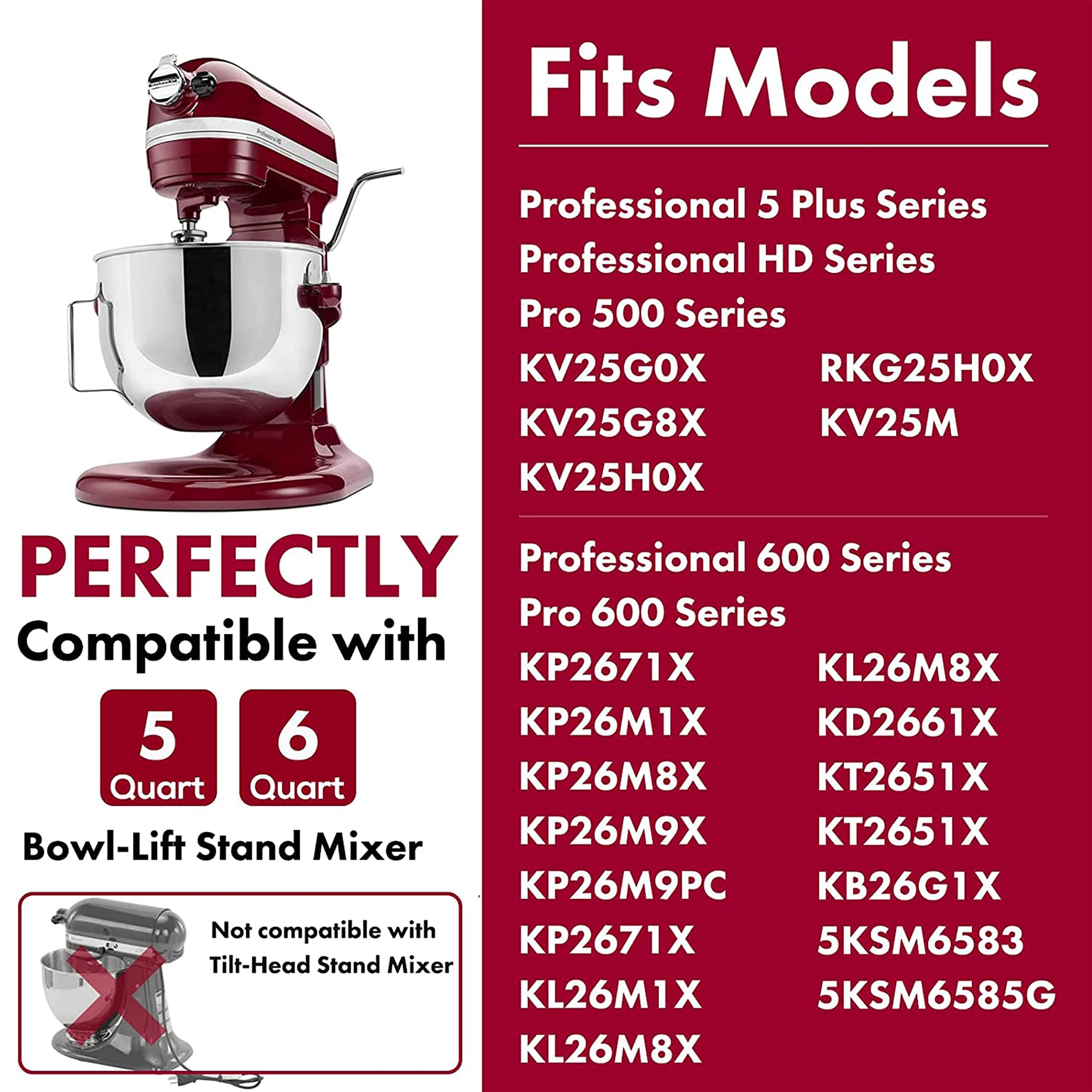 GLINK K5ADH compatible con tazón elevable de KitchenAid