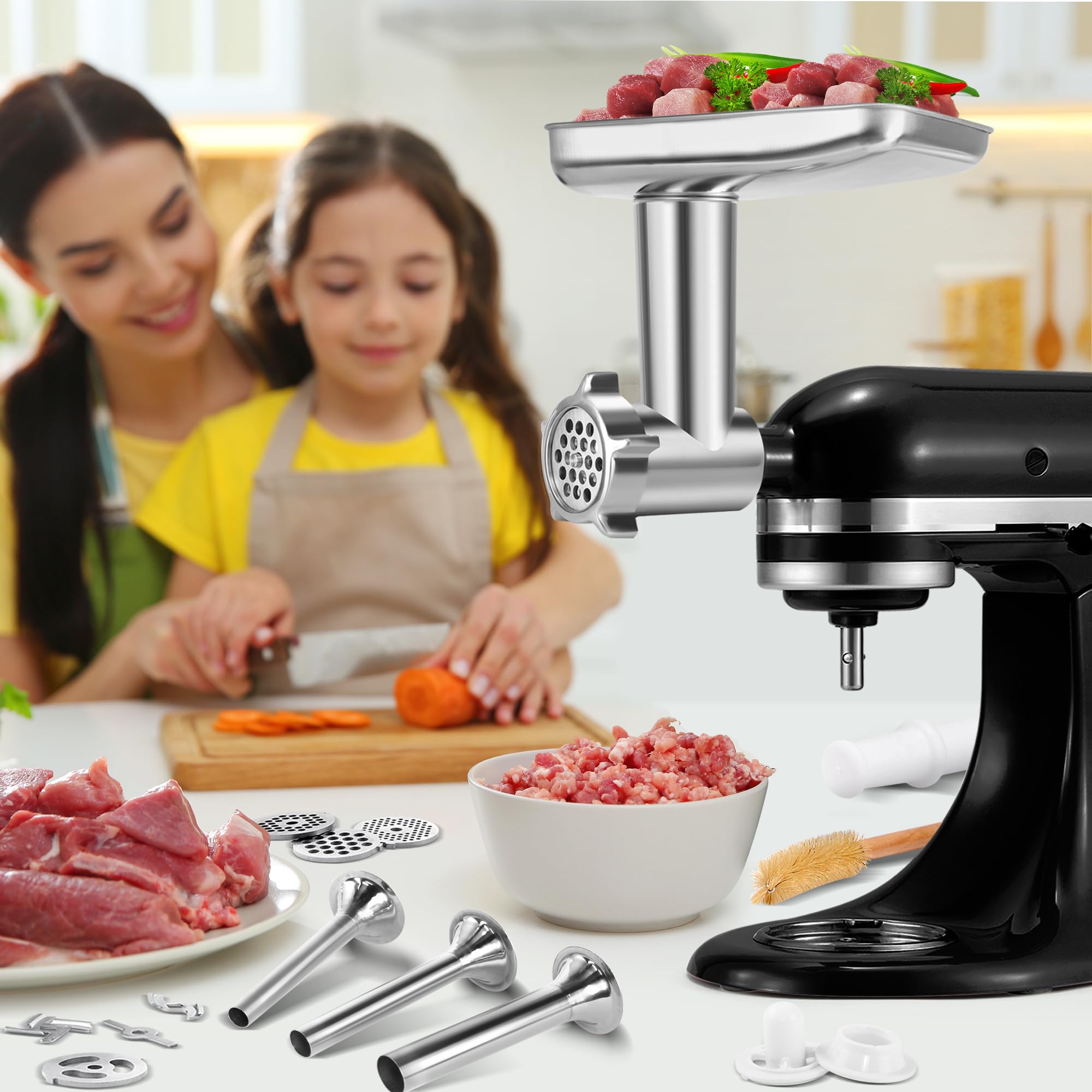 GLINK molinillo de carne, cepillo de limpieza para mantenimiento rápido.