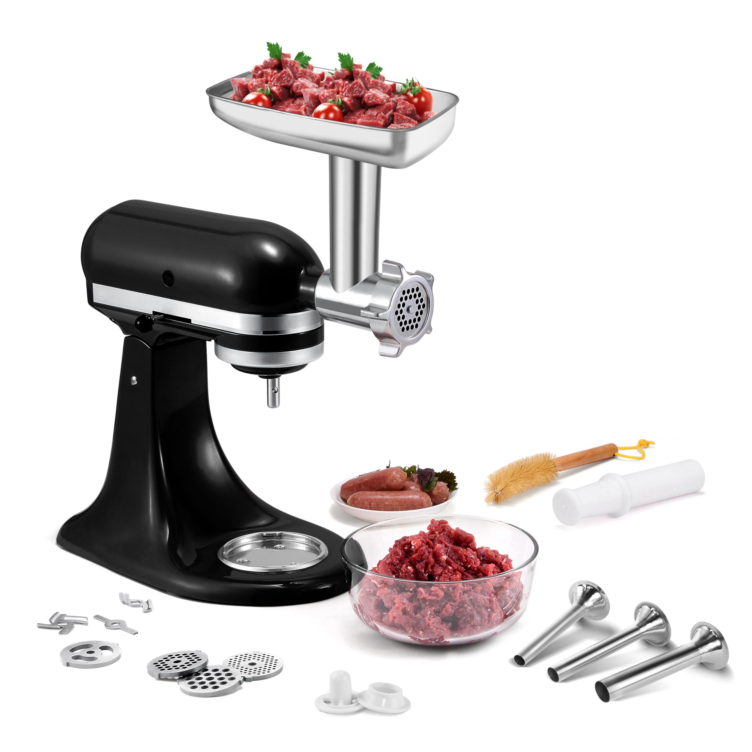 GLINK molinillo de carne, pala empujadora para dirigir trozos con suavidad.