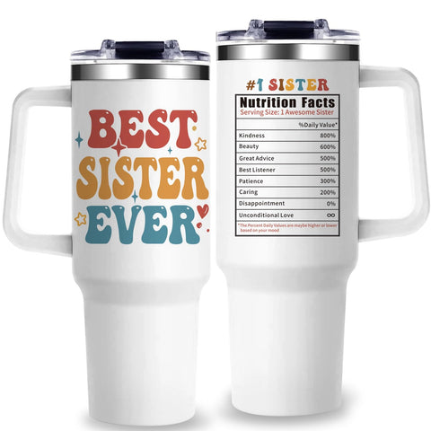 GlitaZola vaso 40oz con asa, ideal para bebidas calientes o frías durante el día.