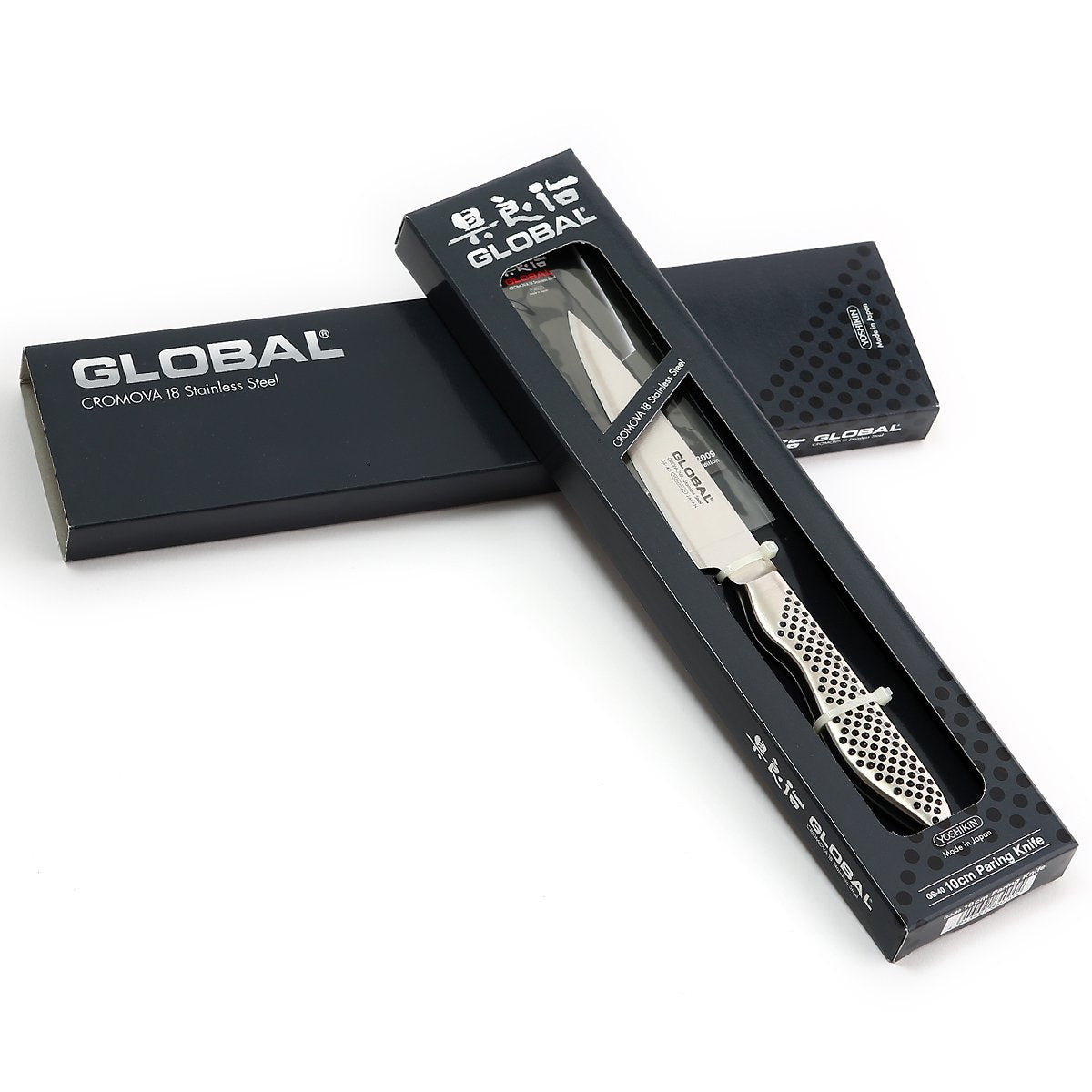Global 4 pulgadas cuchillo pelar acero Cromova 18 resistente y duradero.