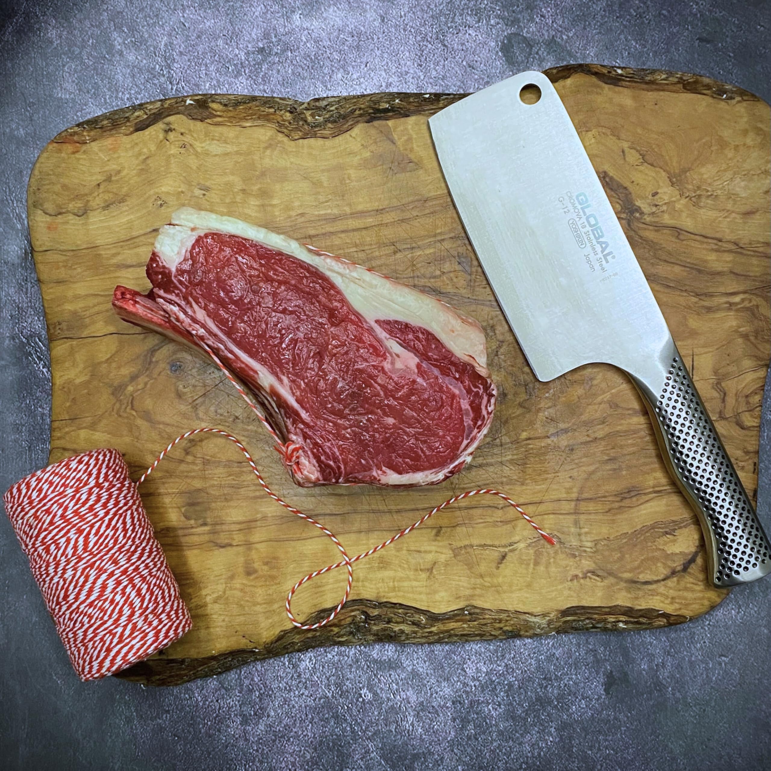 Global cuchillo machetero mango hueco con peso para equilibrio cómodo