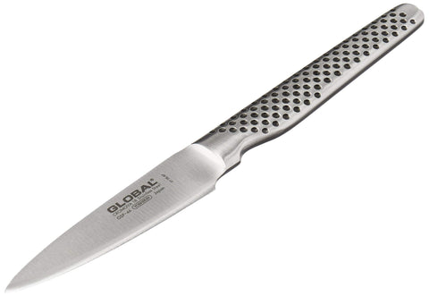 Global cuchillo pelador 3 pulgadas, manejo ligero para pelar y trocear frutas y verduras con control.