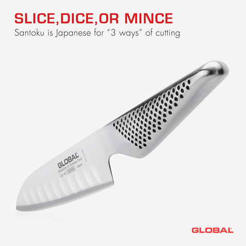 Global Santoku con mango ligero y equilibrio para uso prolongado
