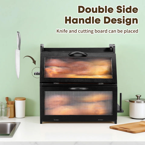 GLOKUUCA Panera dos niveles para almacenamiento familiar y ordenado