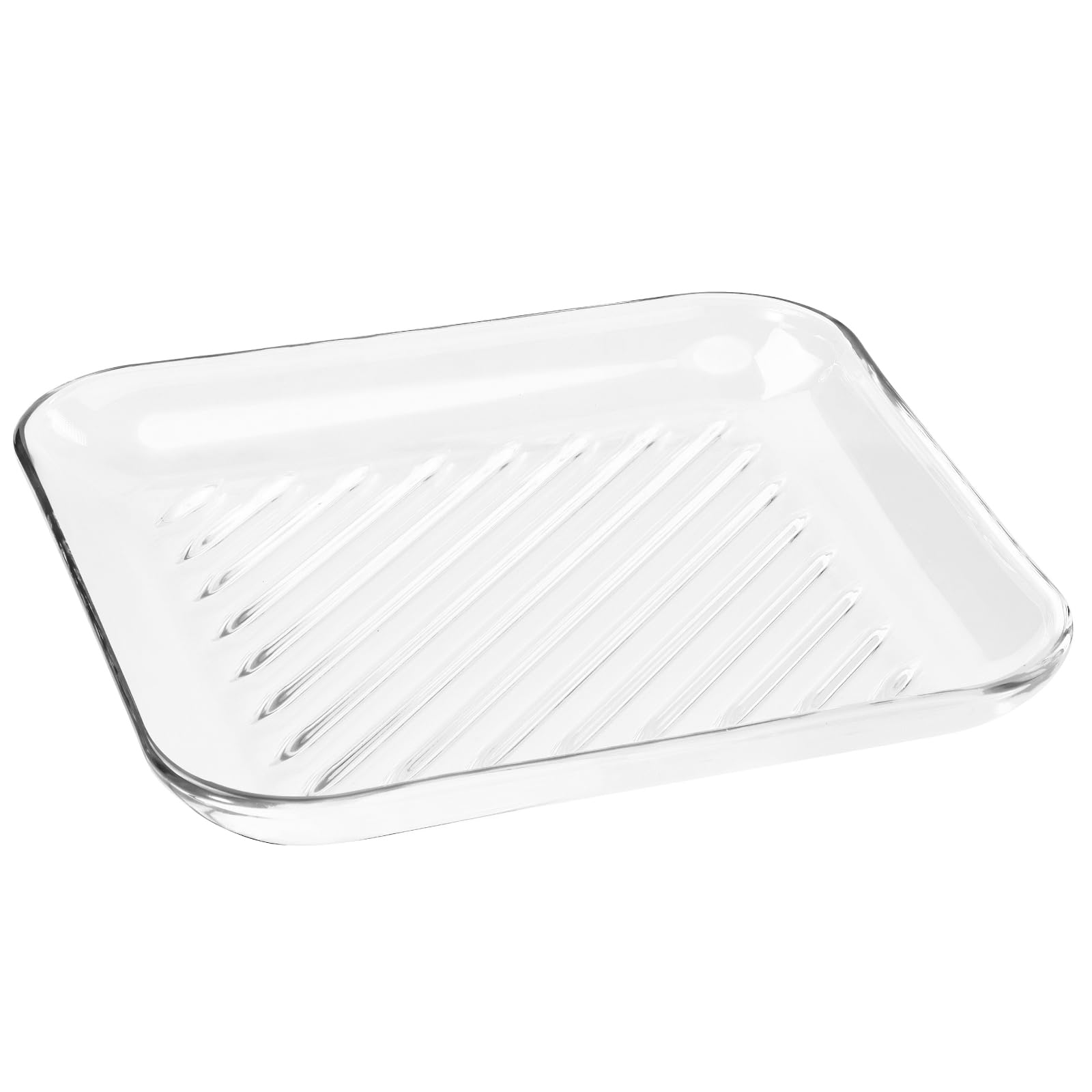 Glolaurge, vidrio cuadrado para microondas, cocción uniforme.
