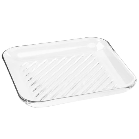 Glolaurge, vidrio cuadrado para microondas, cocción uniforme.