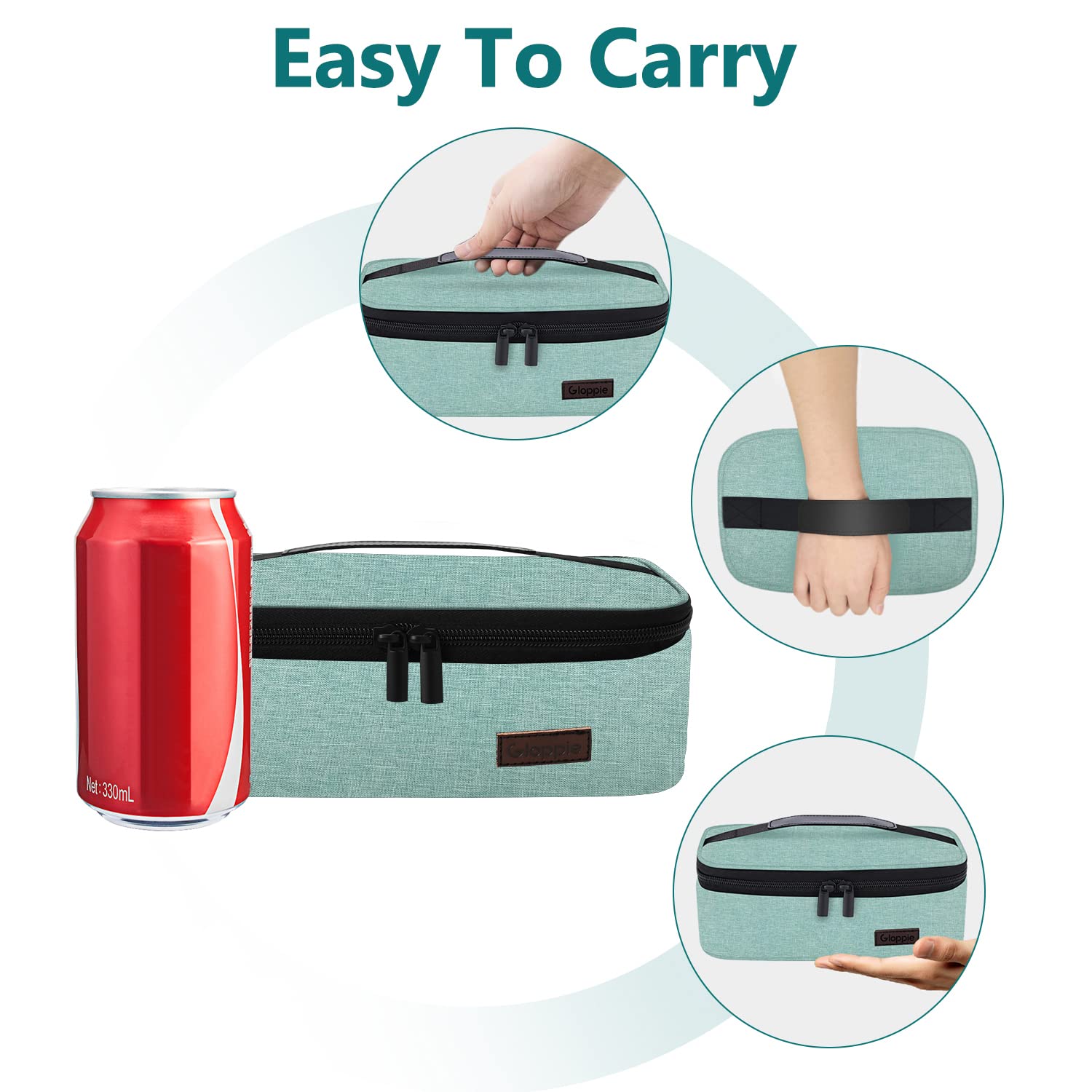 Interior aislante de Gloppie Little Lunch Bag para mantener la comida templada.