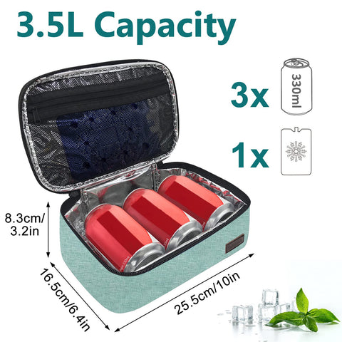 Tamaño compacto de Gloppie Little Lunch Bag cabe fácilmente en la mochila.