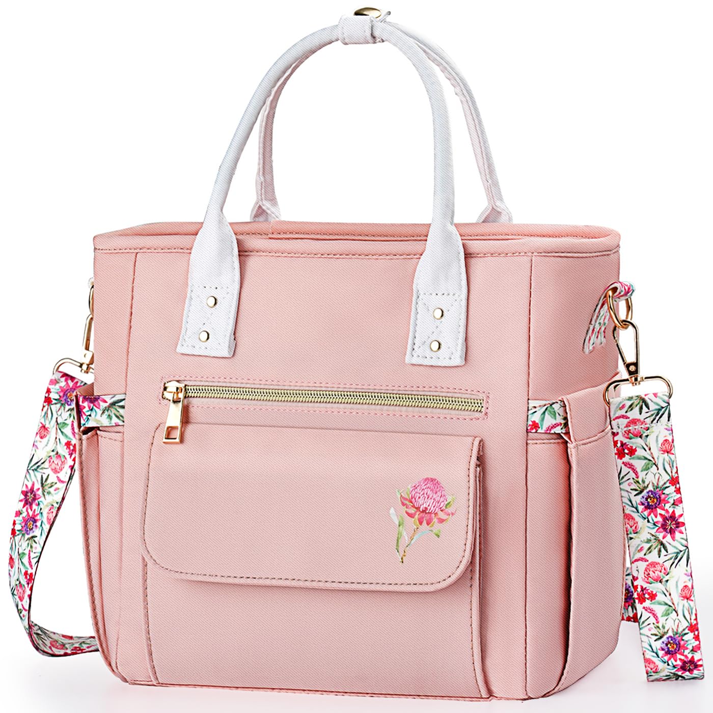 GLORIEROO bolsa de almuerzo con diseño floral mantiene la comida fresca durante el día.