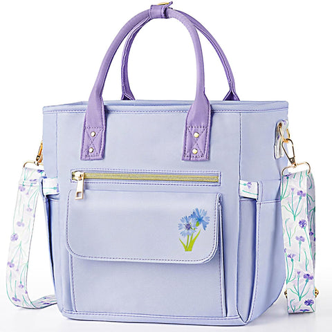 GLORIEROO exterior del bolso: diseño floral premium para mujeres, ideal para trabajo o picnic.
