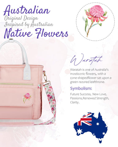 GLORIEROO diseño floral elegante que destaca en cualquier bolso.