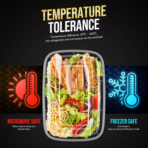 Glotoch Express contenedores prep 34oz aptos para congelar, manteniendo sabor y frescura.