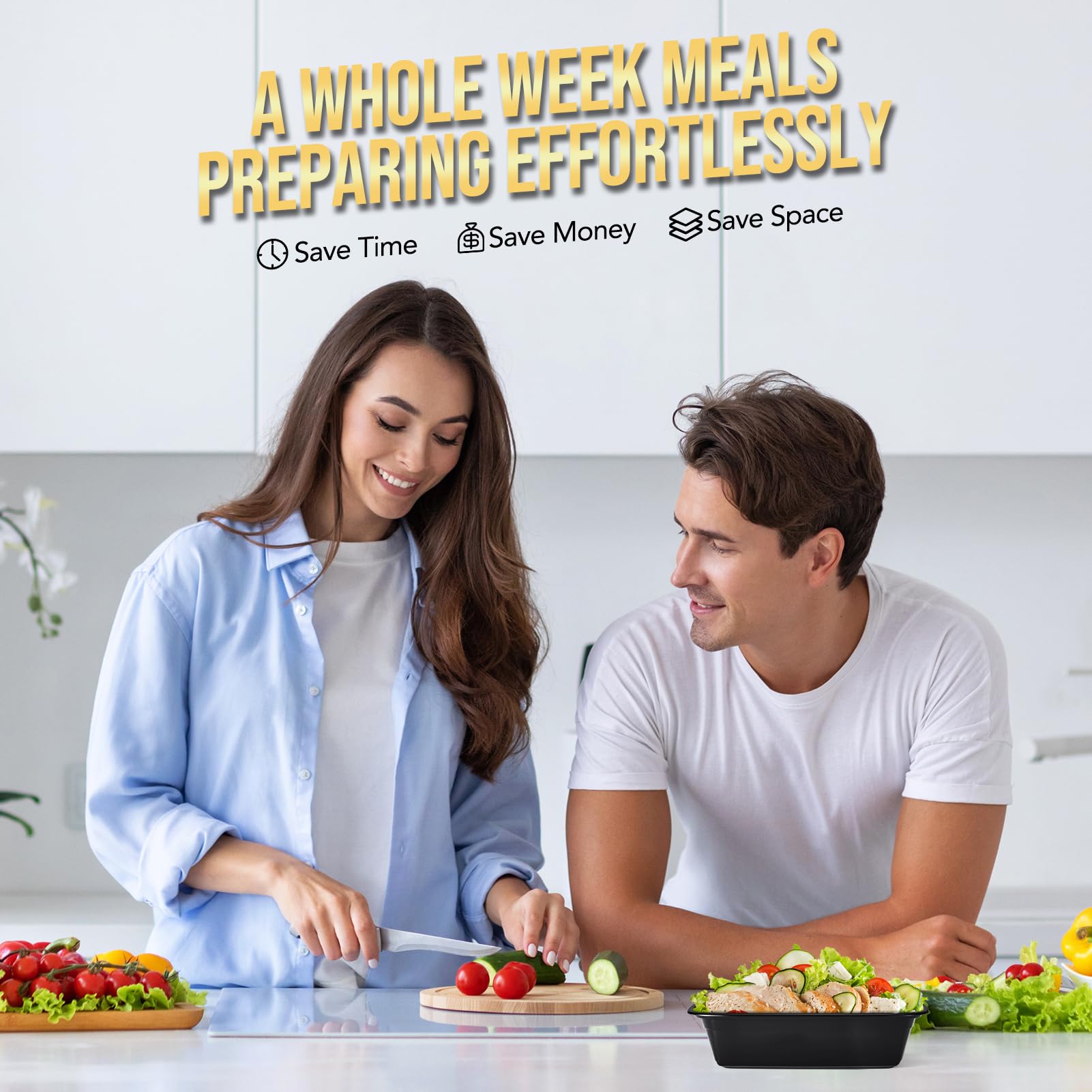 Glotoch Express contenedores prep 34oz ideales para almuerzo para llevar al trabajo.