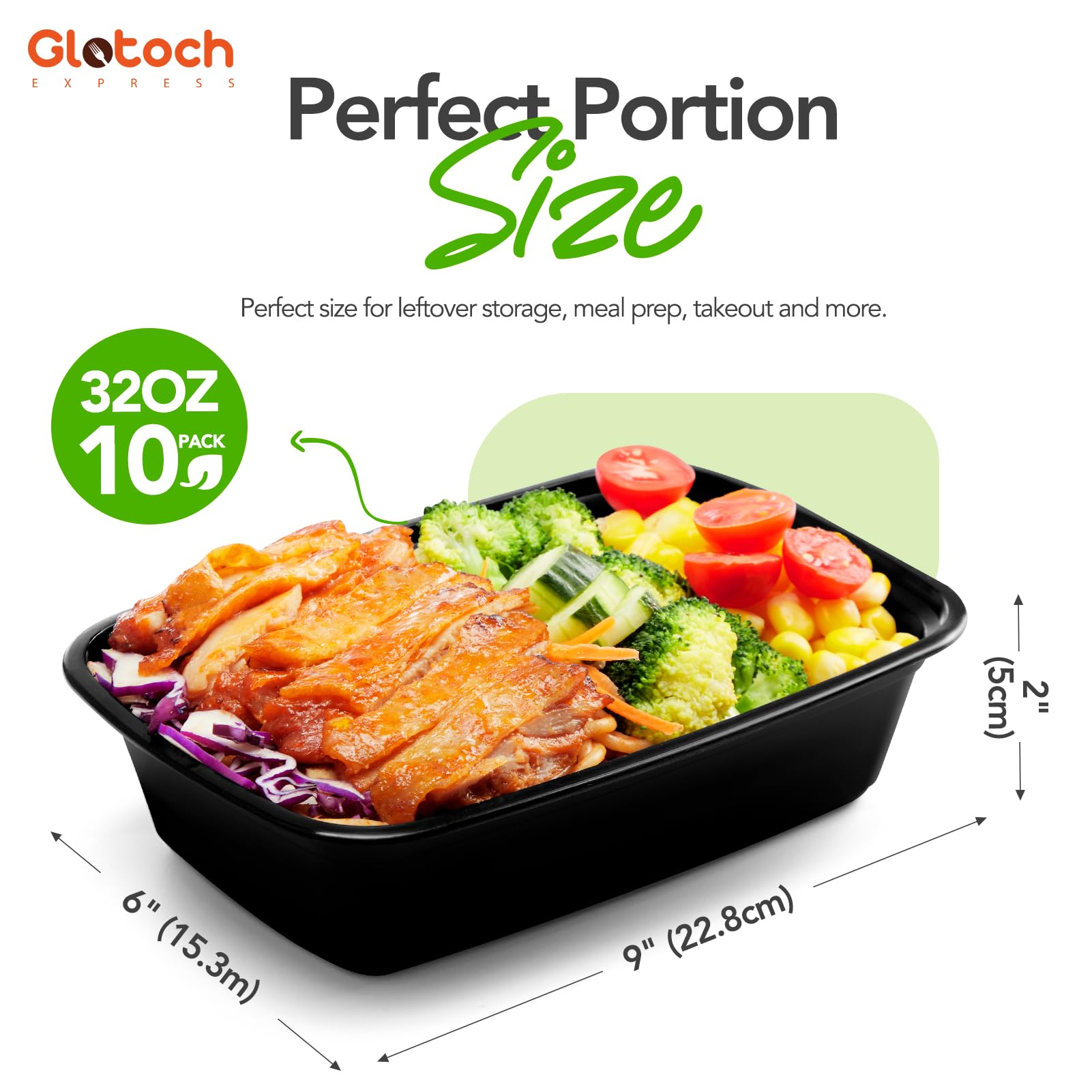 Conjunto de 10 recipientes reutilizables para llevar comida.