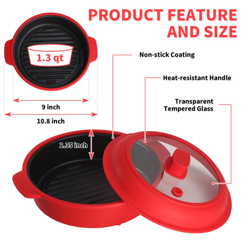 GLOU-GLOU GOOSE GGG superficie antiadherente para limpieza rápida tras cocinar.