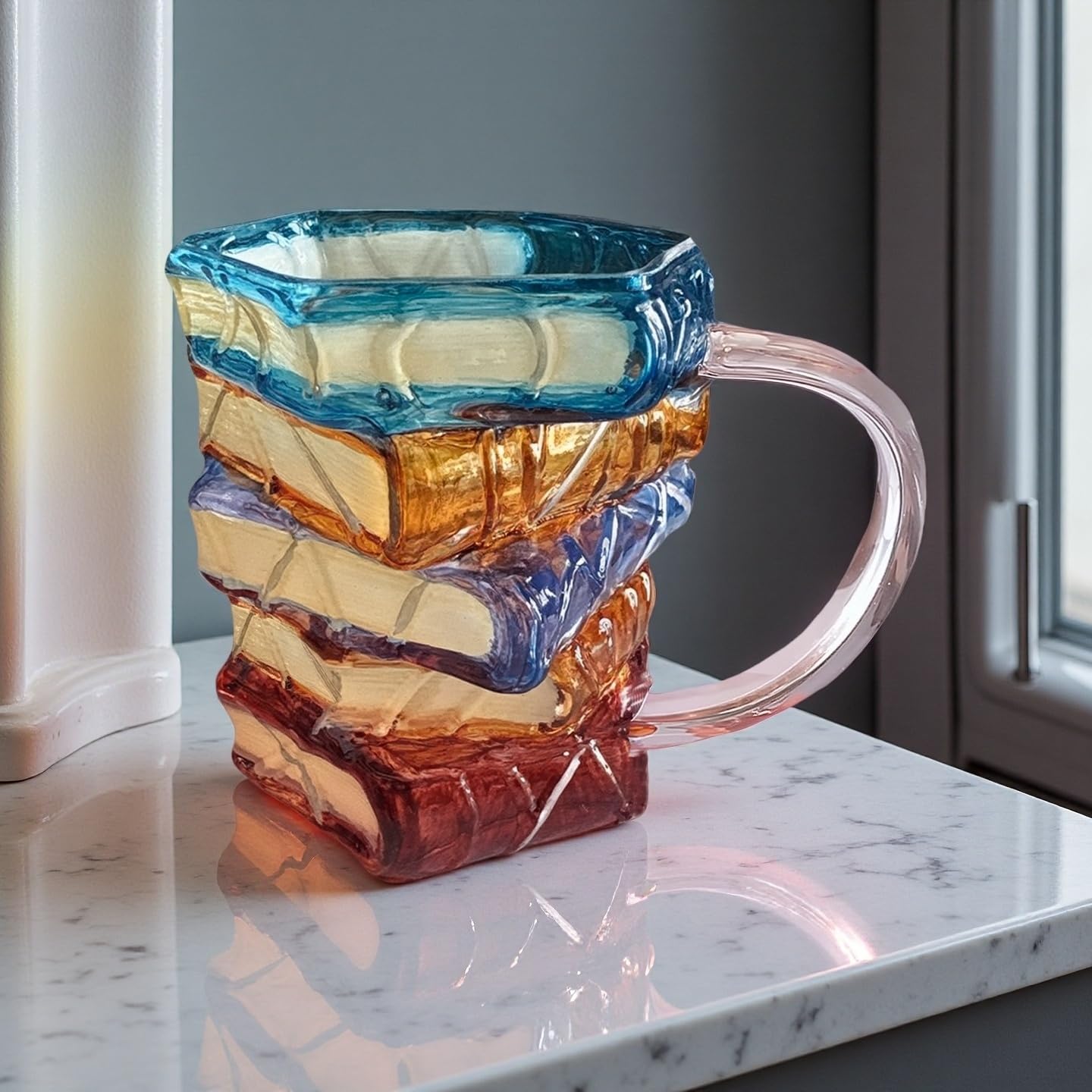 Taza Glowild Libro Rodante, efecto visual que hace flotar el café al servir.