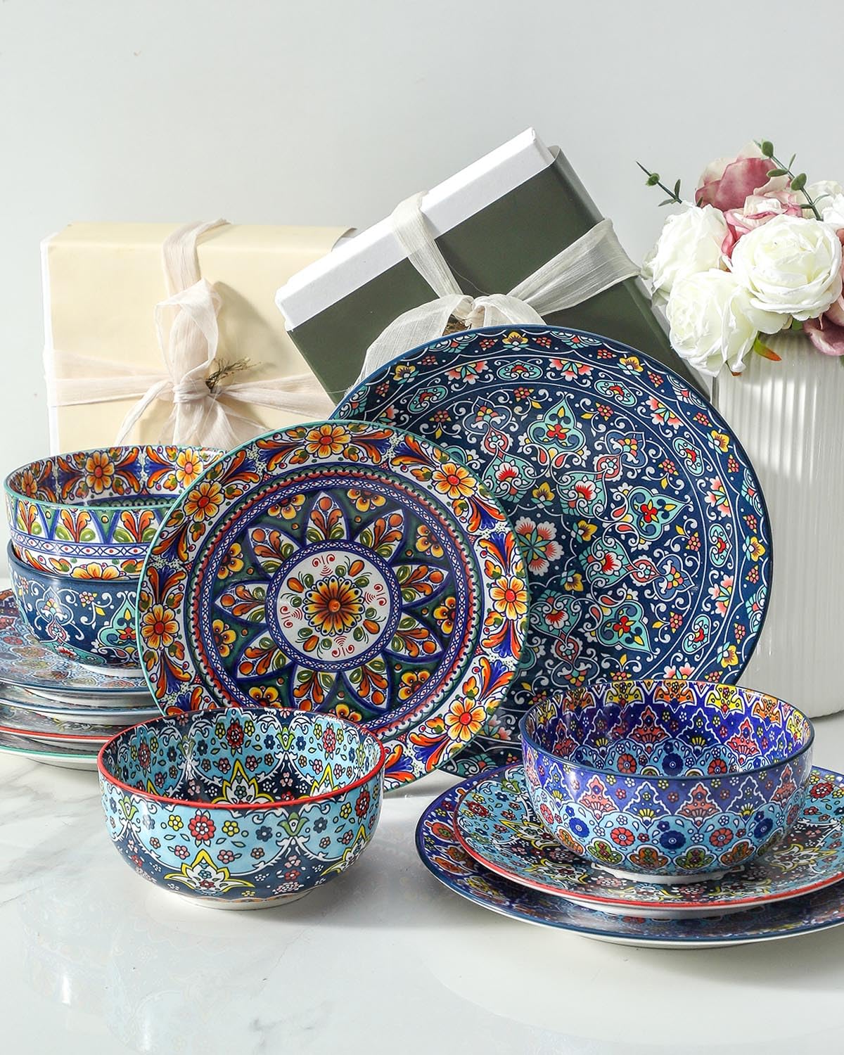 Regalo Glowworm para Hogar, plato decorativo bohemio para mesa