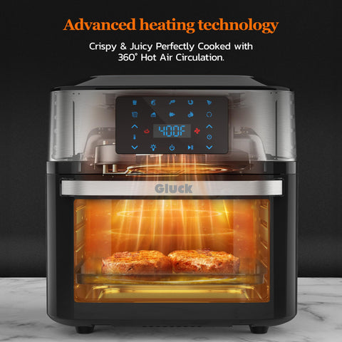 Papás fritas crujientes sin aceite con tecnología de aire caliente.