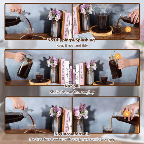 Glyntrof filtro de acero inoxidable retiene posos para un café filtrado más claro.