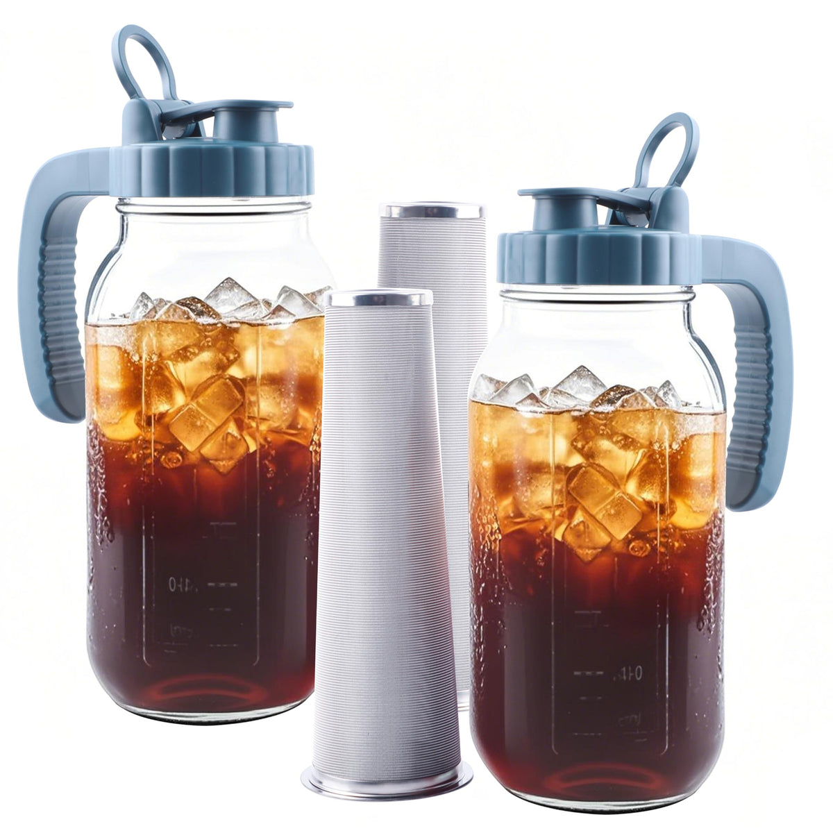 Jarra Mason de GMAEURL con vidrio resistente y tapa hermética para bebidas frescas.