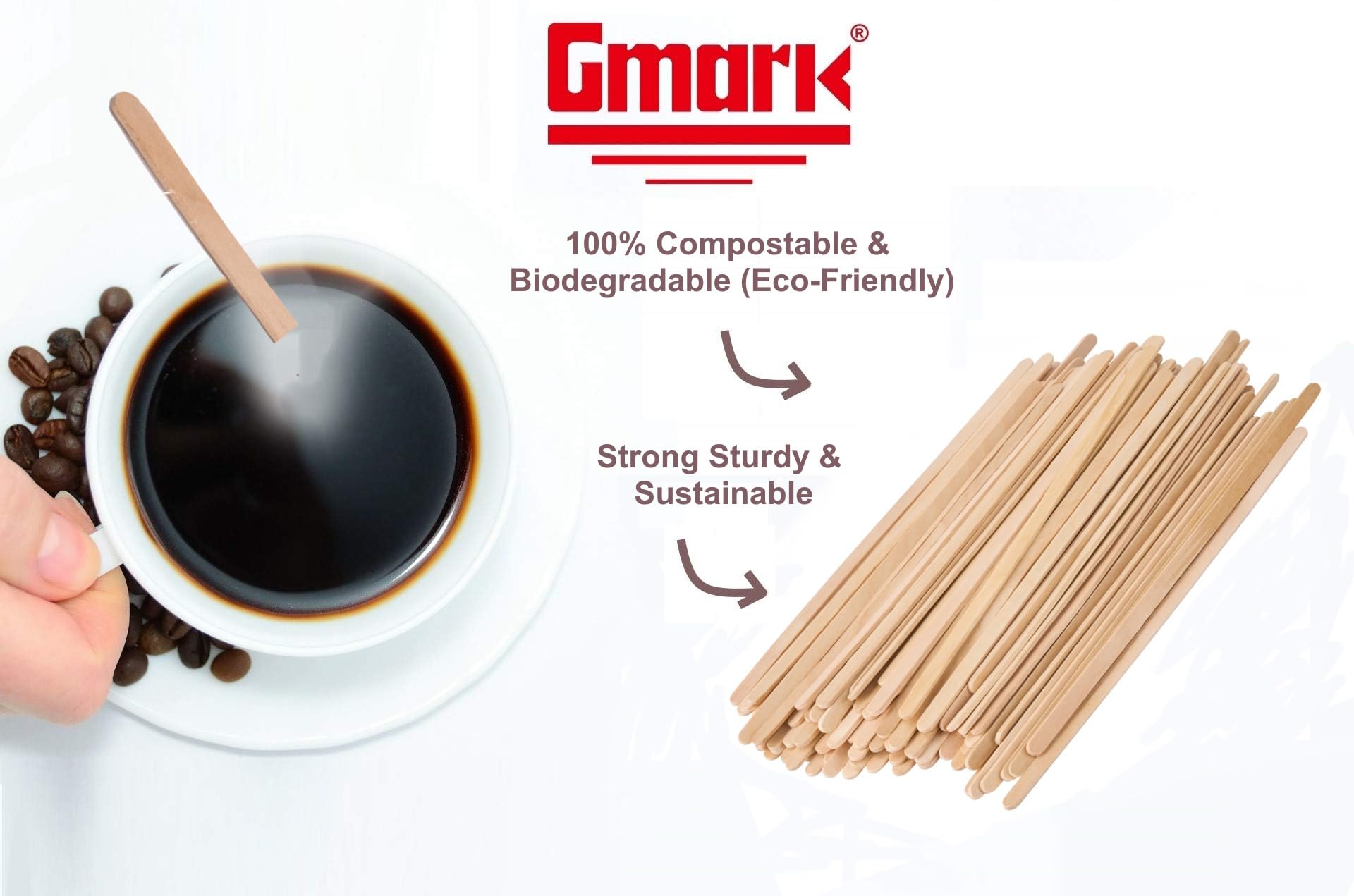 Palitos Gmark resistentes al calor para bebidas calientes