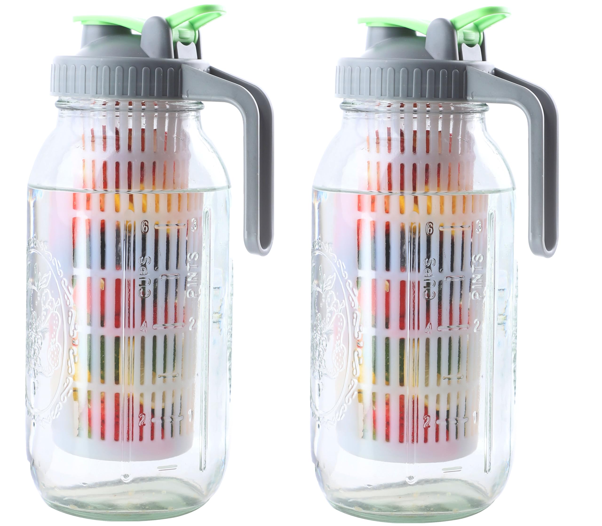 GMCOZY jarra de vidrio con infusor para infusionar frutas en agua.