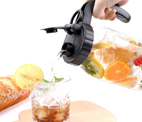 GMEPOCH Jarra Mason 64oz con manija ergonómica para verter.