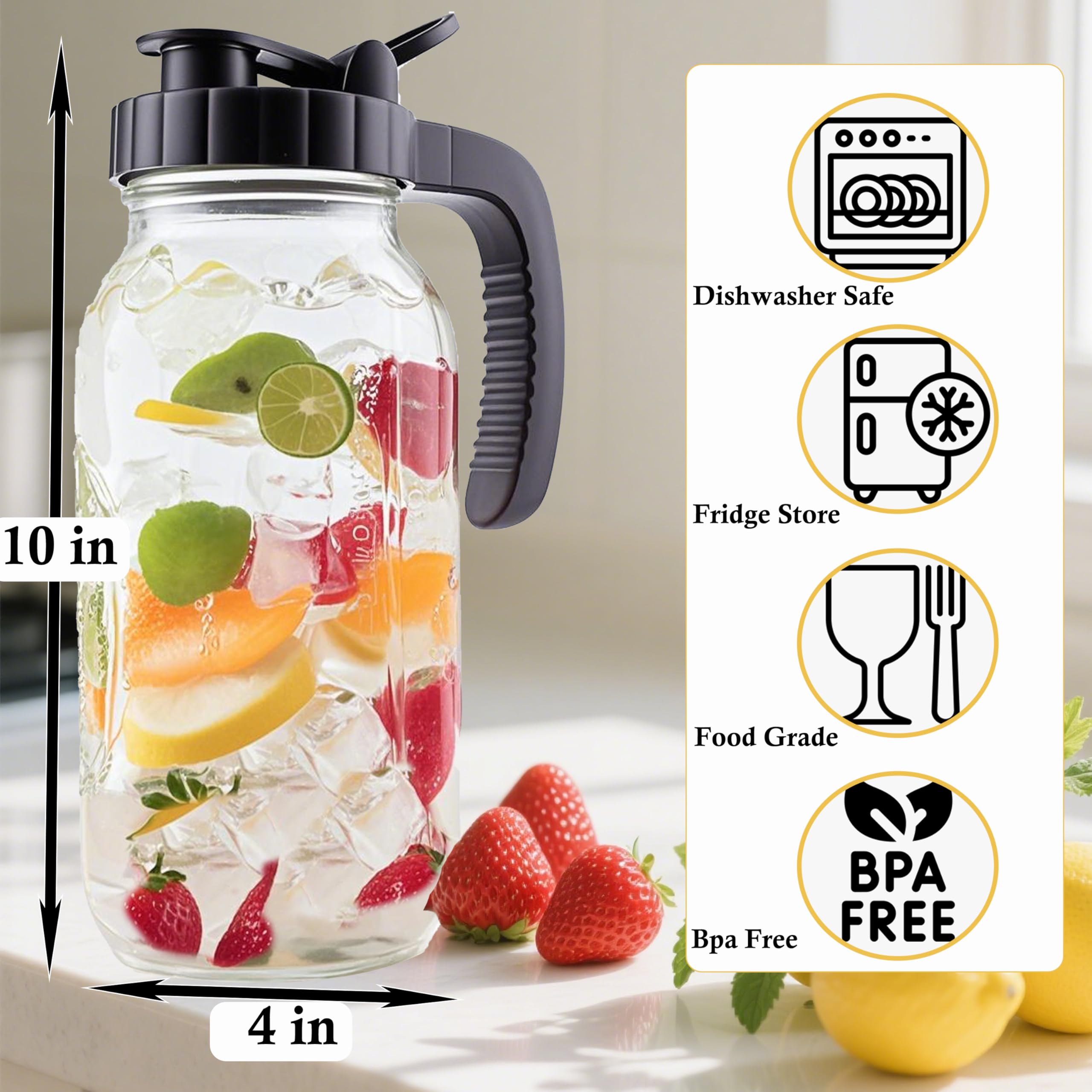 GMEPOCH Mango ergonómico, agarre cómodo para verter.