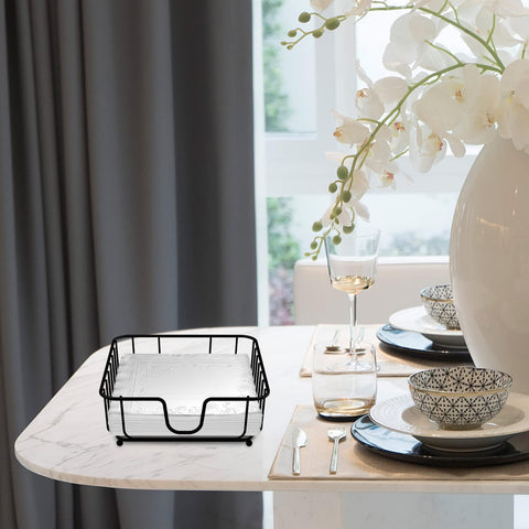 gmfine porta-servilletas negro, complemento práctico para mesas elegantes.